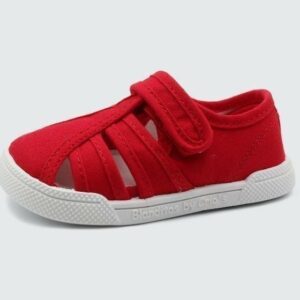 Sandália em Lona Mango Vermelho - Blanditos by Crio’s